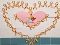 Corazón elaborado por la etapa de Infantil para el día del Cáncer Infantil 15-02-25